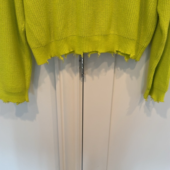 525 America Ribbed Drawstring Long Sleeve Shaker Hoodie, Citron, Size M - Picture 5 of 8